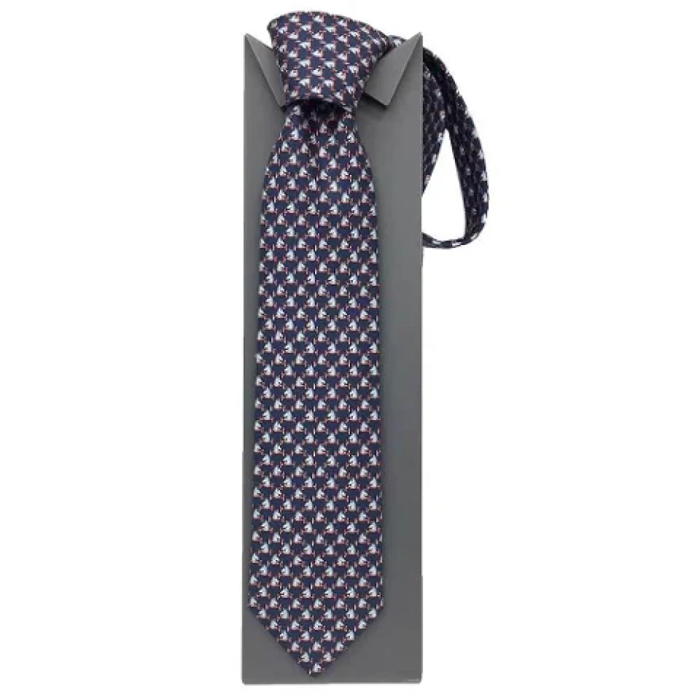 Hermès Vintage Pre-owned Silk home-office Blue Heren