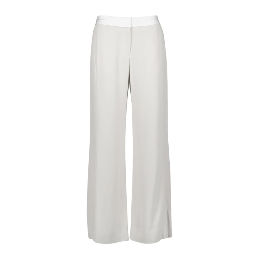 Victoria Beckham Wijduitlopende broek met hoge taille White Dames