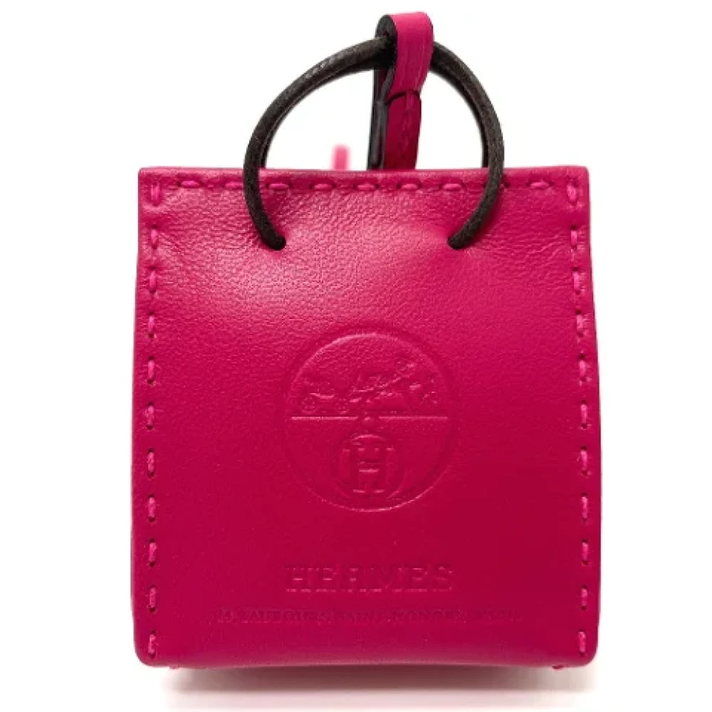 Hermès Vintage Pre-owned Leather handbags Pink Dames