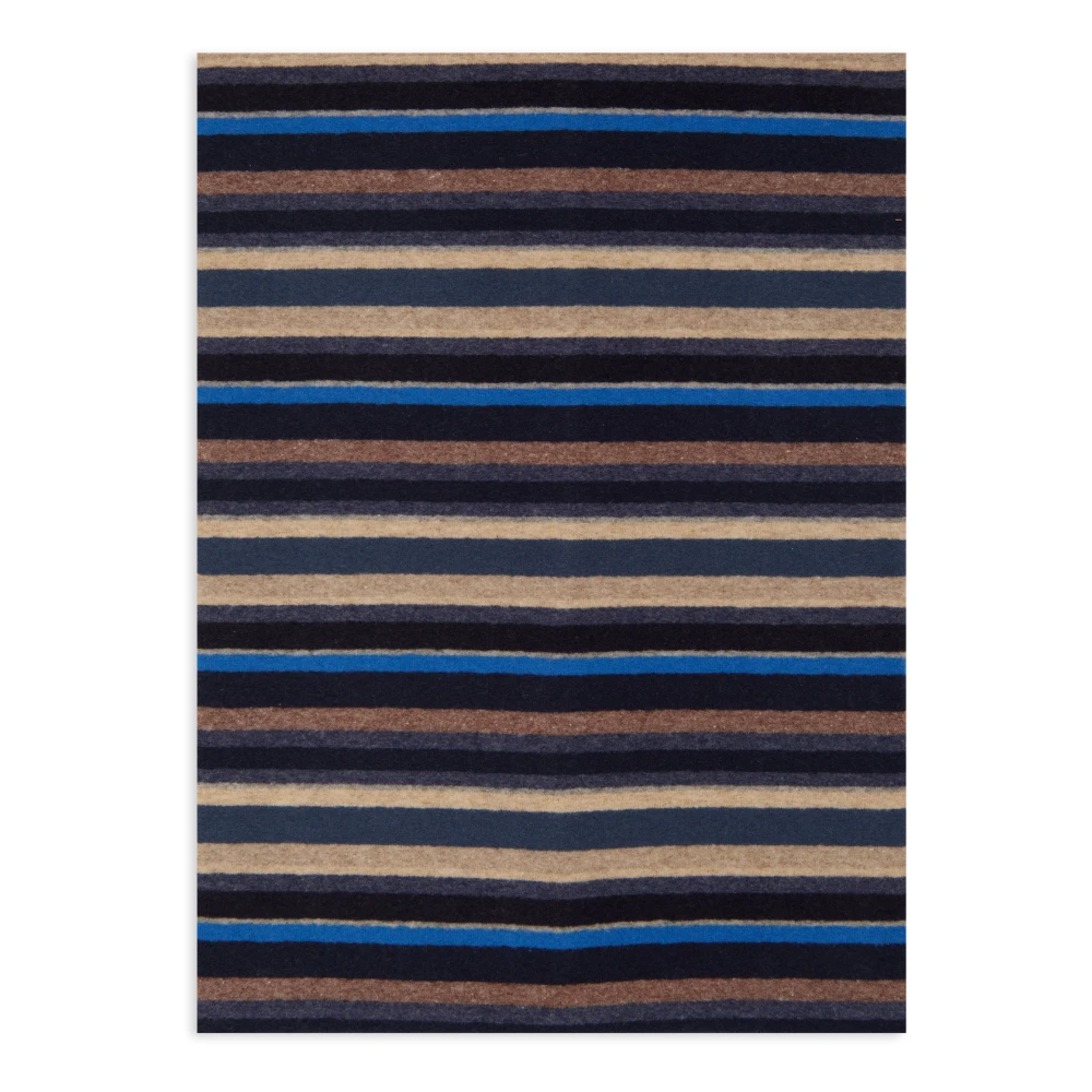 Gallo Unisex blauwe fleece sjaal met veelkleurige strepen Multicolor Unisex