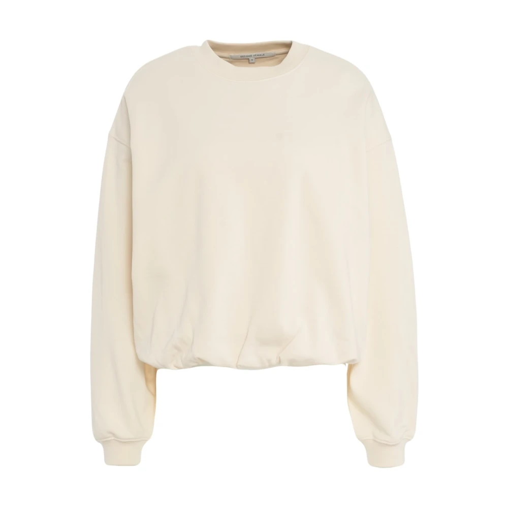 Second Female Beige Balloon Sweatshirt Ss25 Second Dames Beige Dames