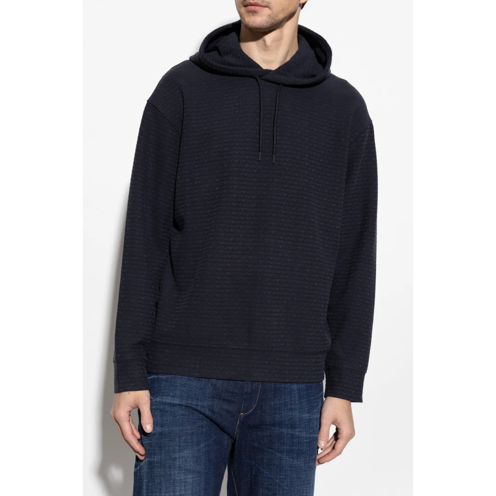 Emporio Armani Sweatshirt met logo Blue Heren