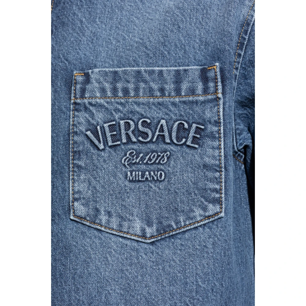 Versace Denim overhemd Blue Heren