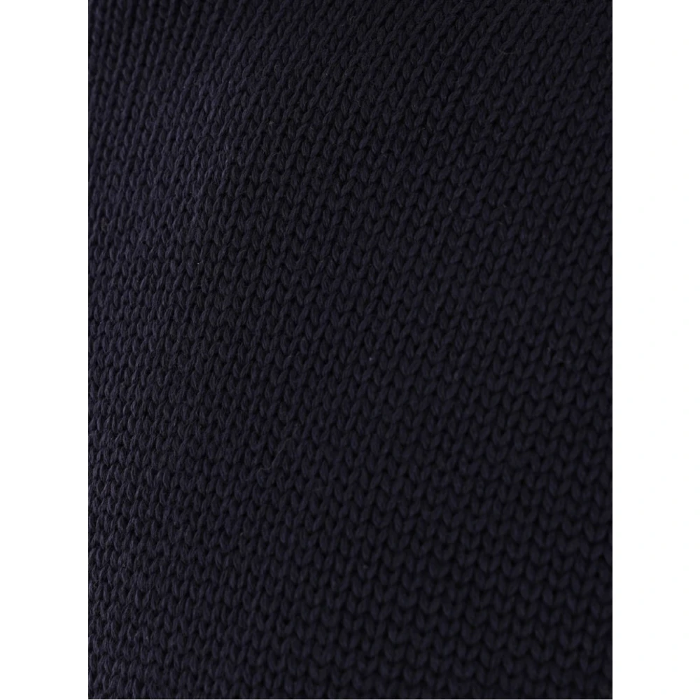 Roberto Collina Navy Gebreide Kleding Crew Neck Lange Mouw Blue Heren