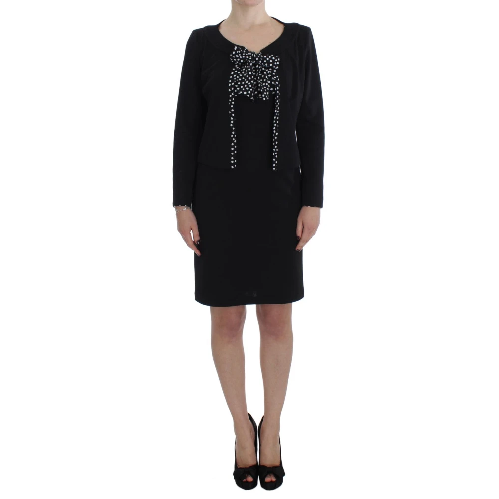 Bencivenga Polka Dot Jurk & Sweater Set Black Dames