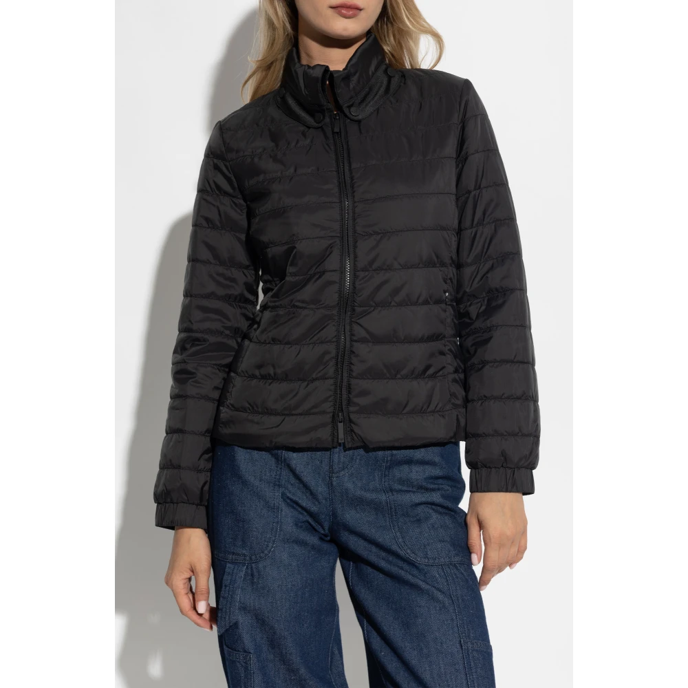 Emporio Armani Gewatteerde jas Black Dames