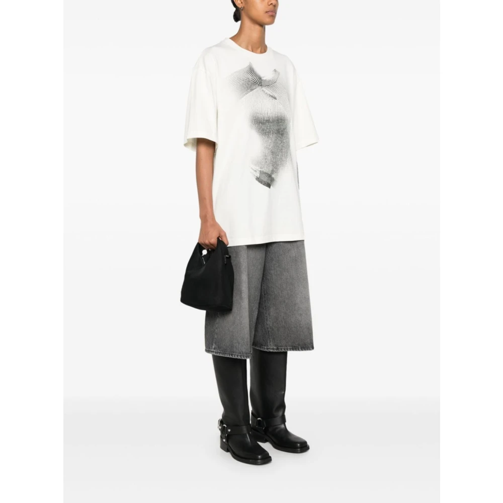 MM6 Maison Margiela Zwarte Handtekening Nummers Motief Tas Black Dames
