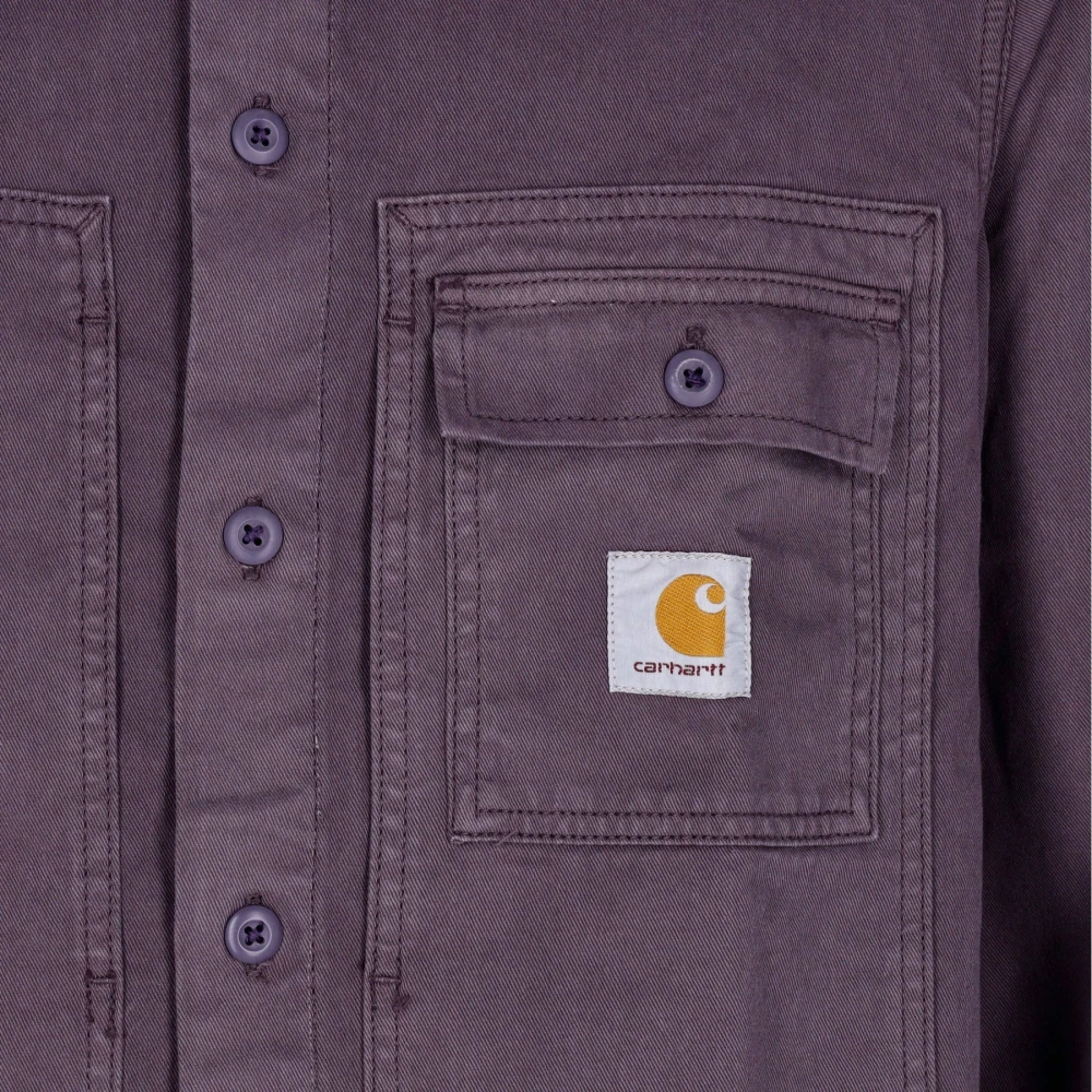 Carhartt WIP Artisjok Langemouw Overhemd Moraga Twill Purple Heren