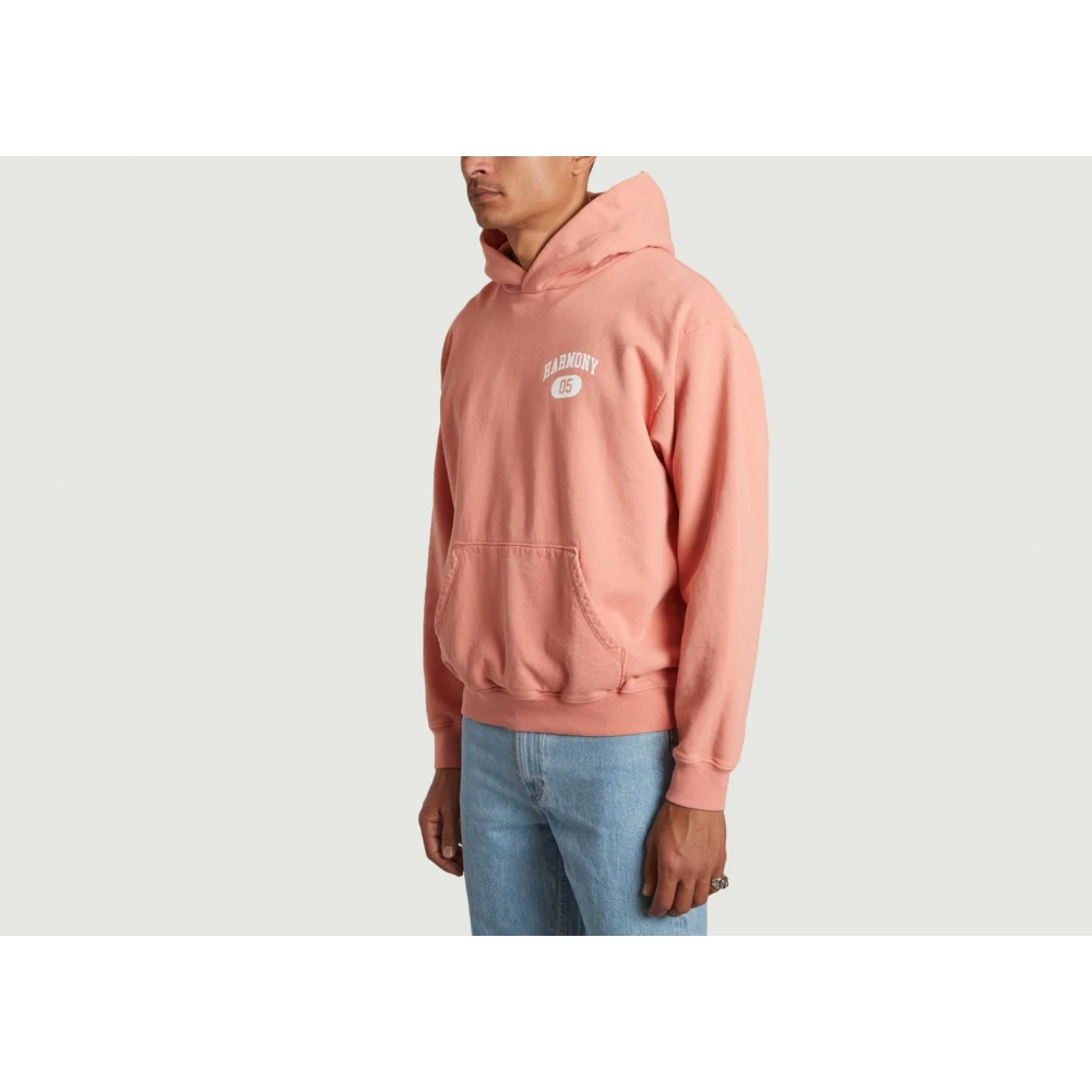 harmony Cranberry Ivy League Hoodie Pink Heren