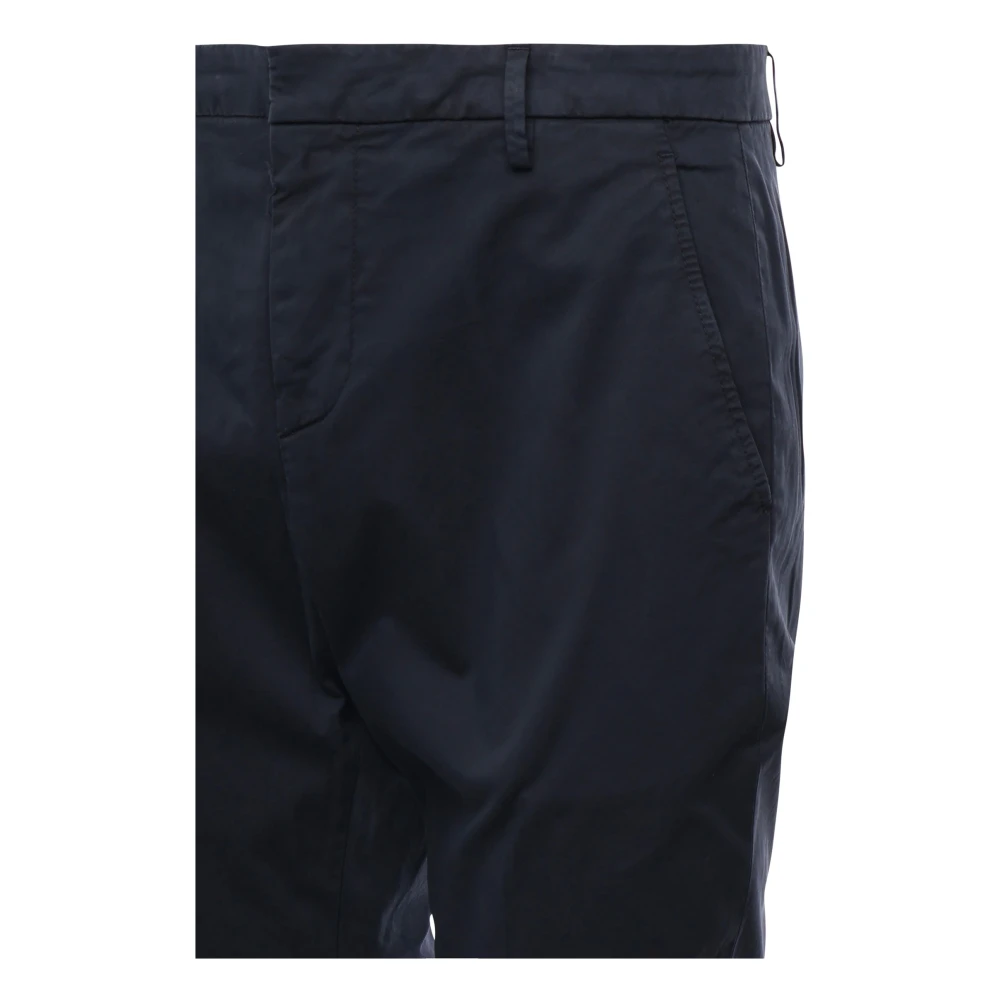Dondup Zwarte Slim Chino Broek met Zakken Black Heren