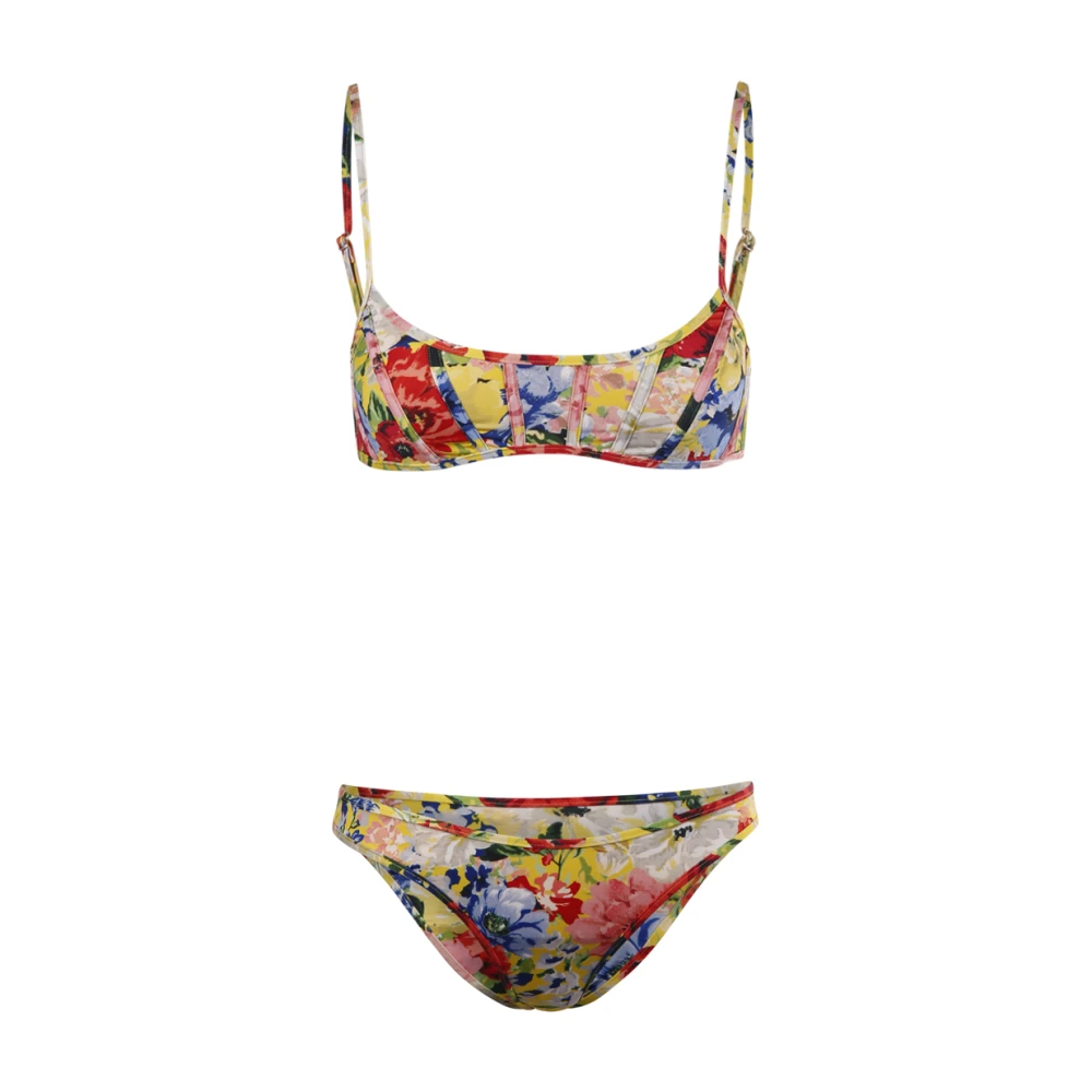 Zimmermann Gele Bloemen Korset Bikini Multicolor Dames