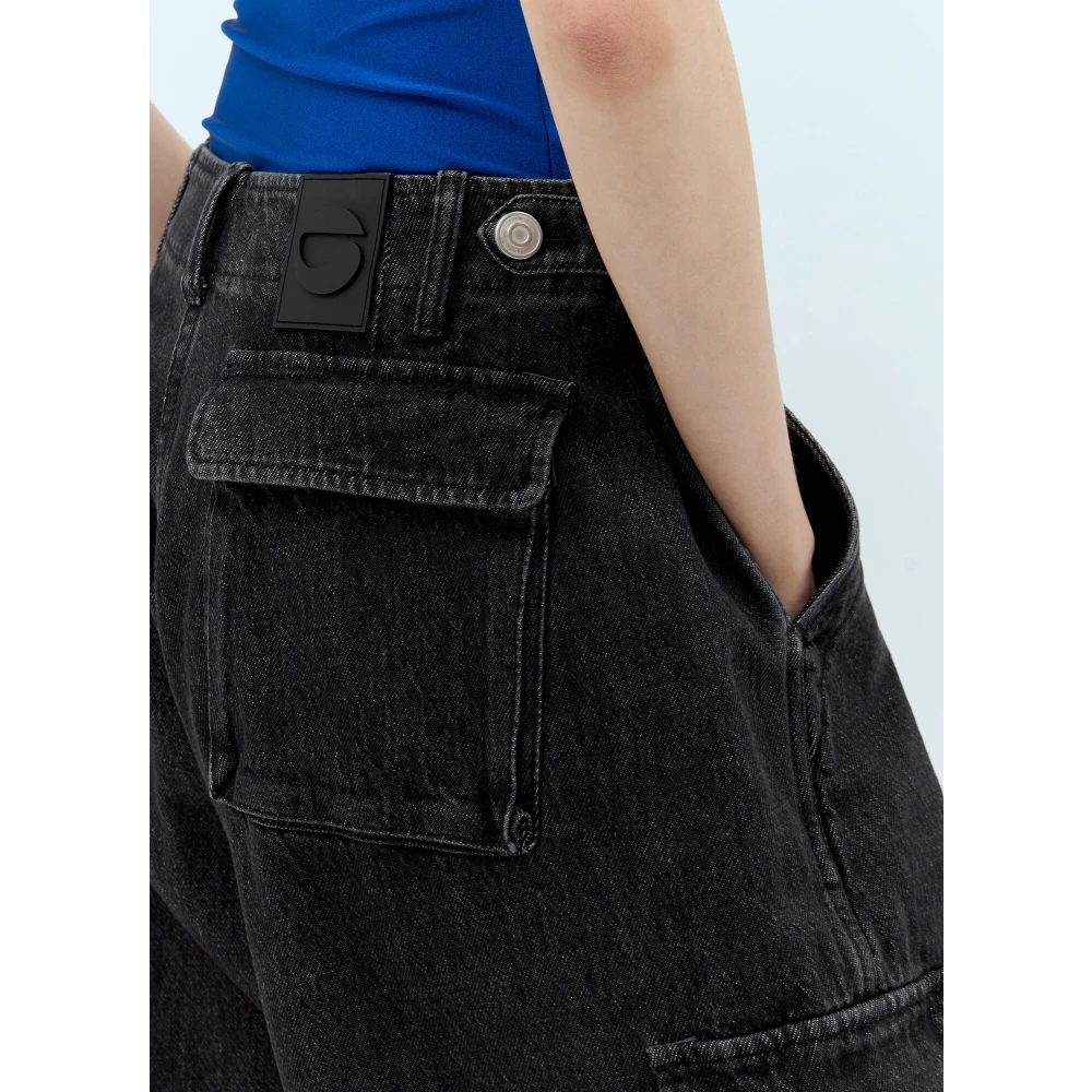 Coperni Denim Cargo Pants Black Dames