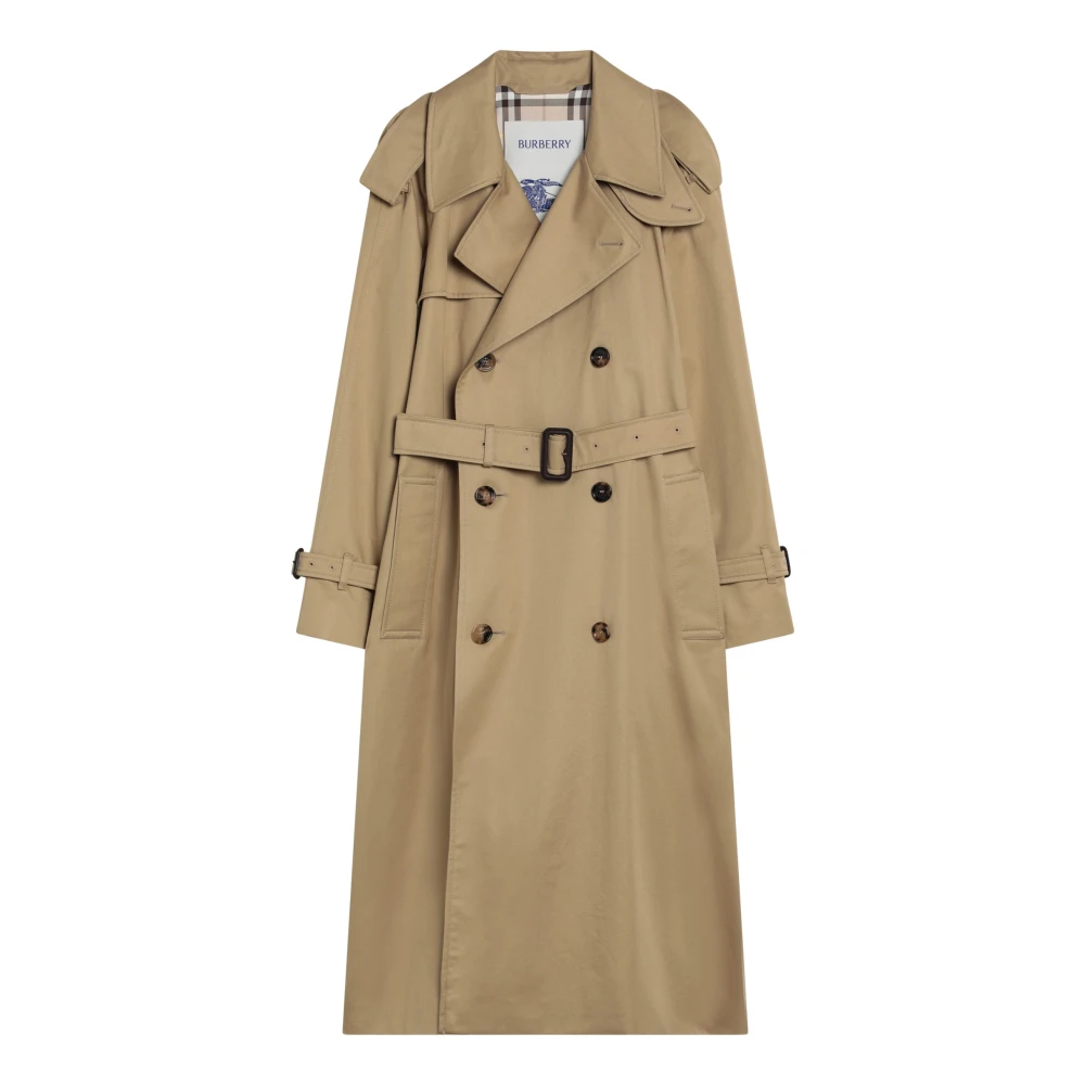 Burberry Dubbelborstige Jas Beige Dames