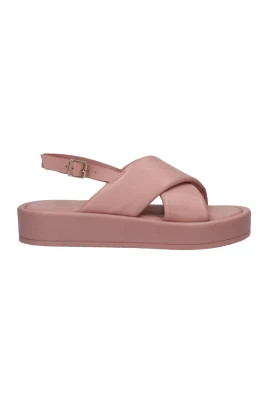 Rosa Platta Sandaler för Kvinnor