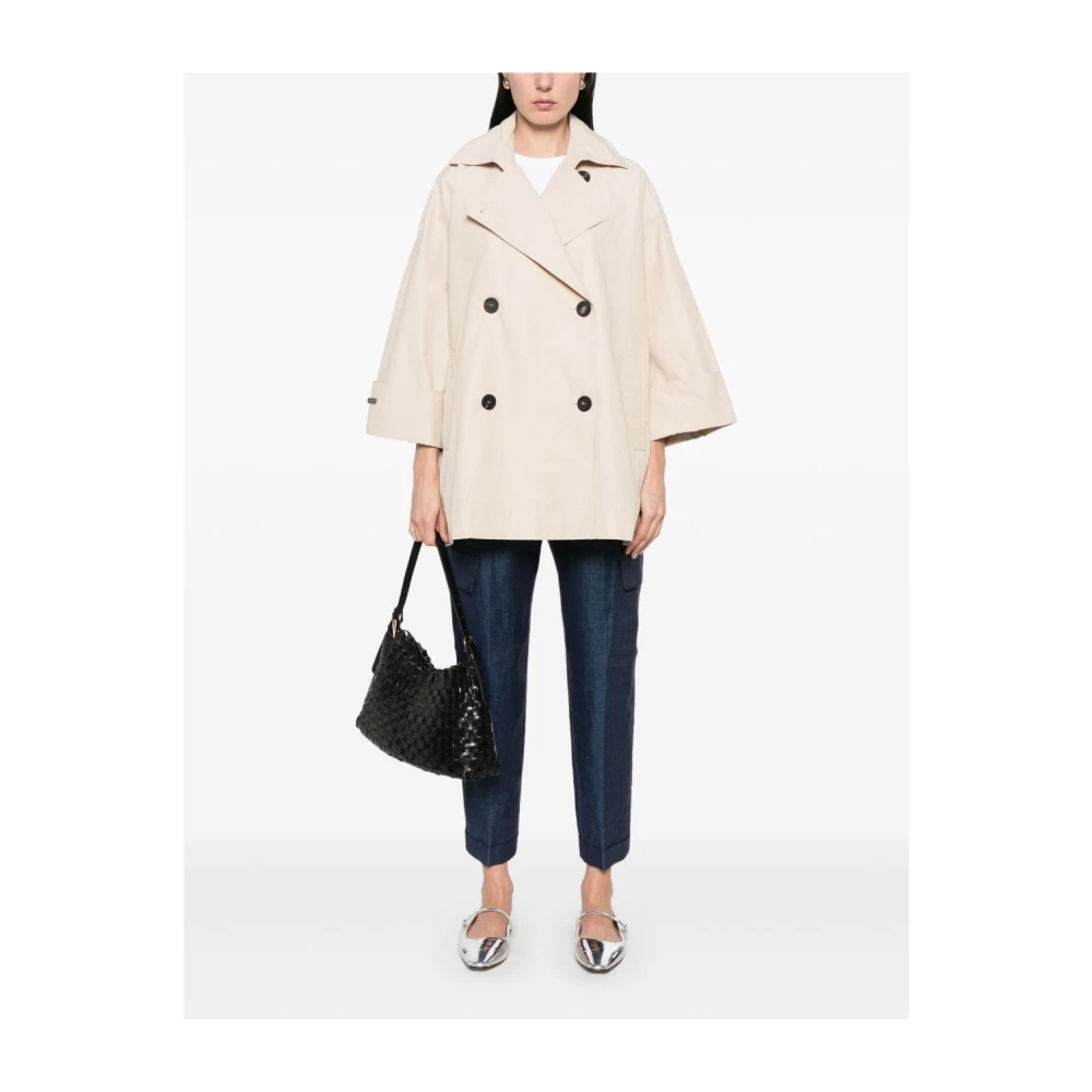 PESERICO Beige Buitenkleding Elegantie Comfort Chic Beige Dames