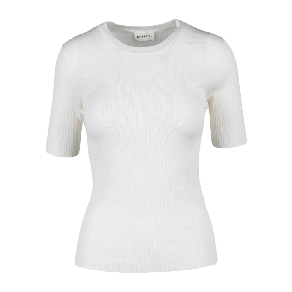 P.a.r.o.s.h. Wollen Gebreide Trui White Dames