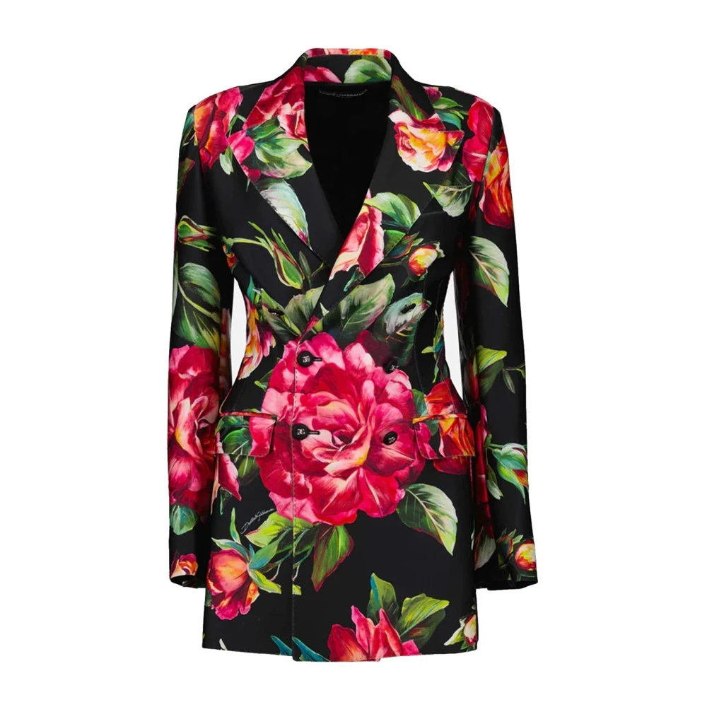 Dolce & Gabbana Bloemenprint Blazer Vrouwen Italië Multicolor Dames