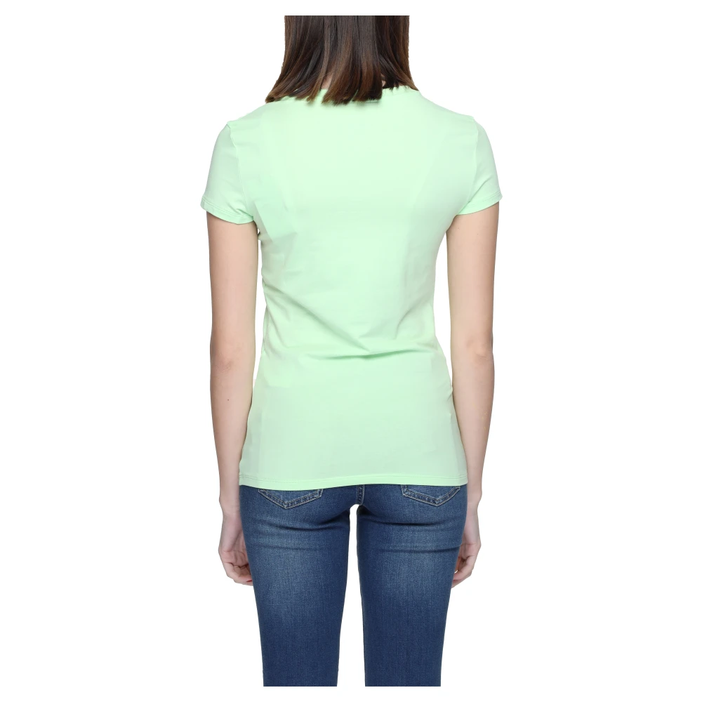 Armani Exchange Stijlvol Groen Print T-shirt voor Vrouwen Green Dames