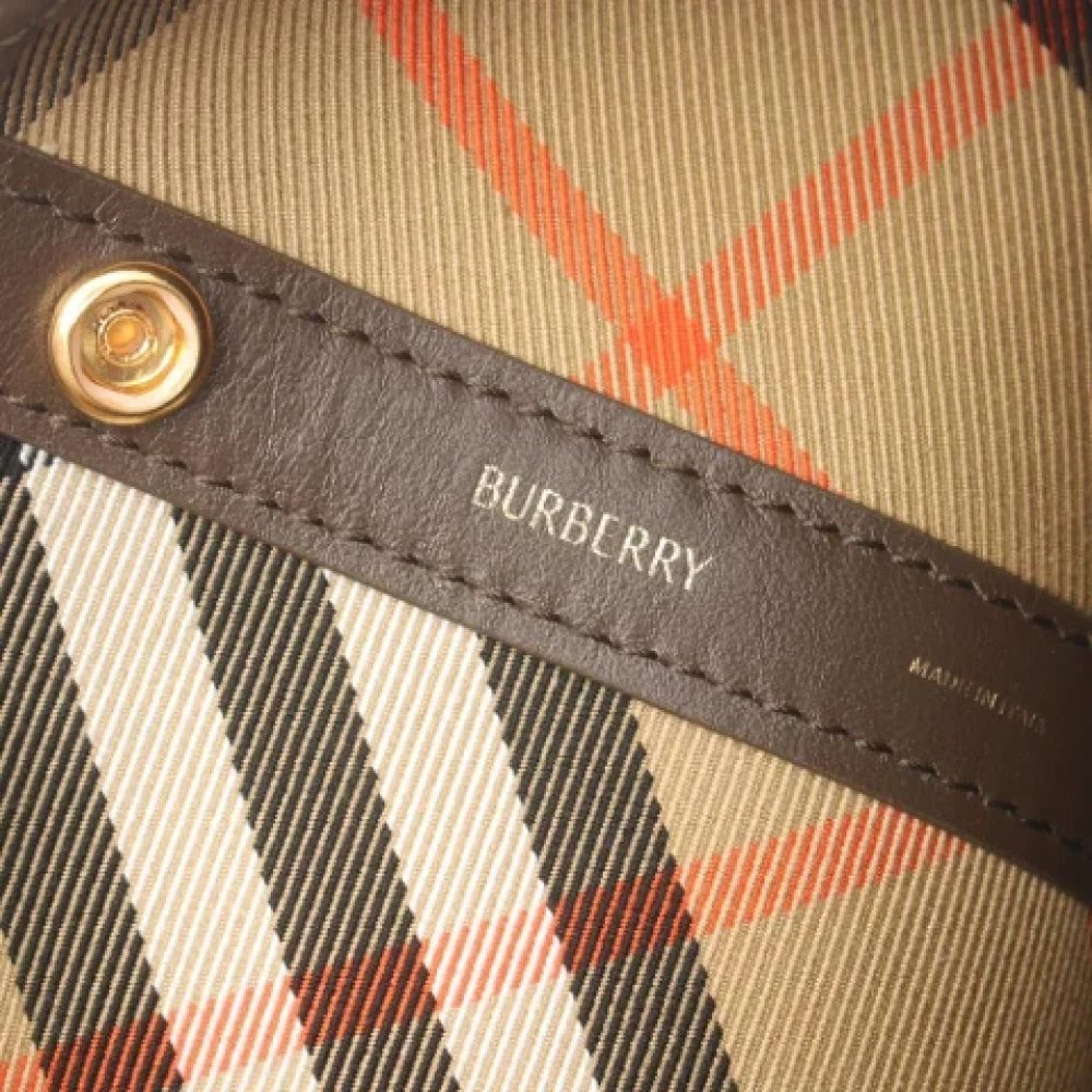 Burberry Vintage Pre-owned Canvas shoulder-bags Beige Dames