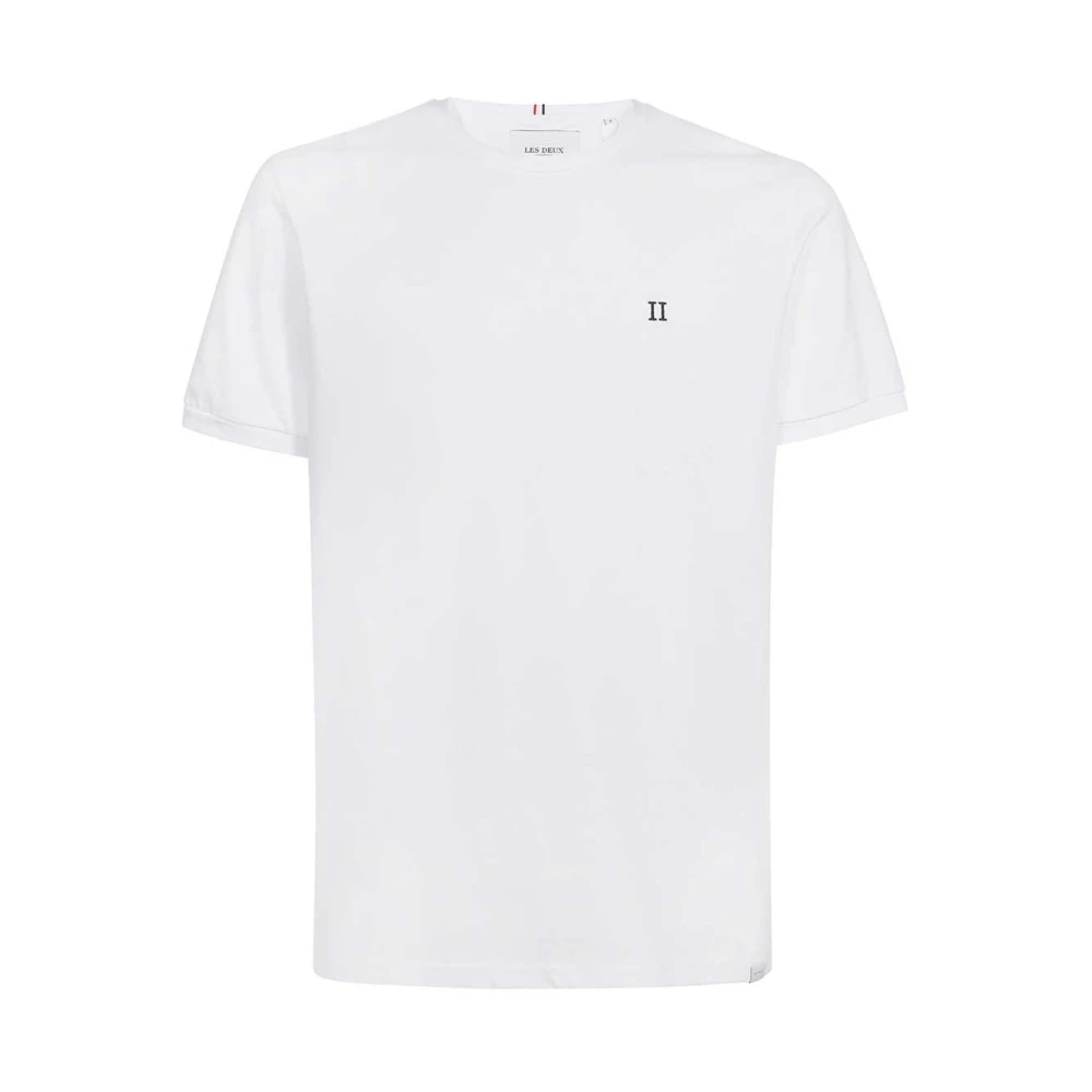 Les Deux Katoenen Crew-Neck T-Shirt White Heren