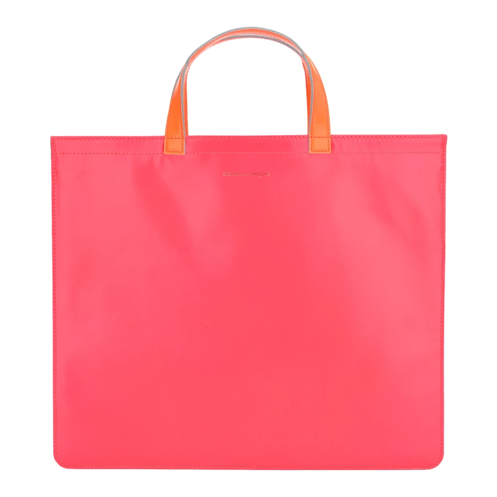 Comme des Garçons Rosa Gul Super Fluo Läder Tote Väska Multicolor, Dam