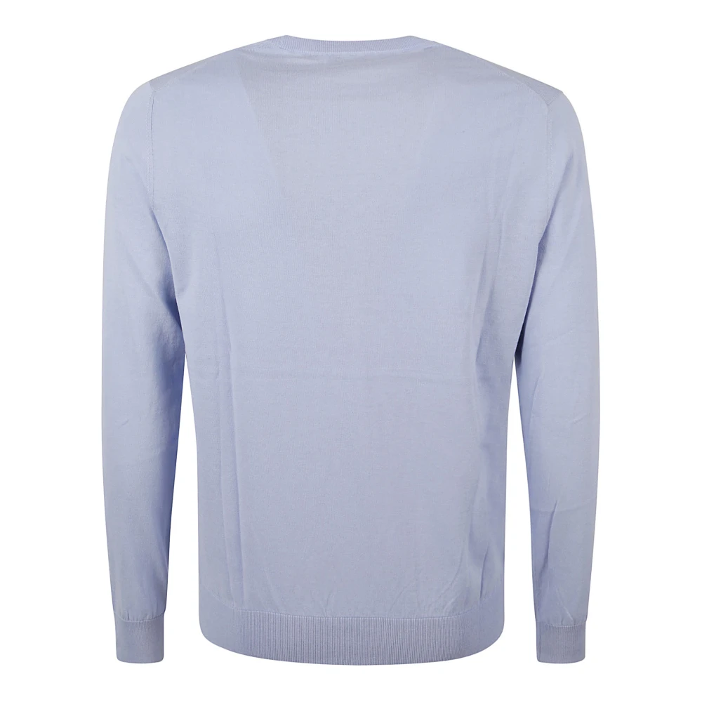 Ballantyne R Neck Pullover Sweaters Blue Heren