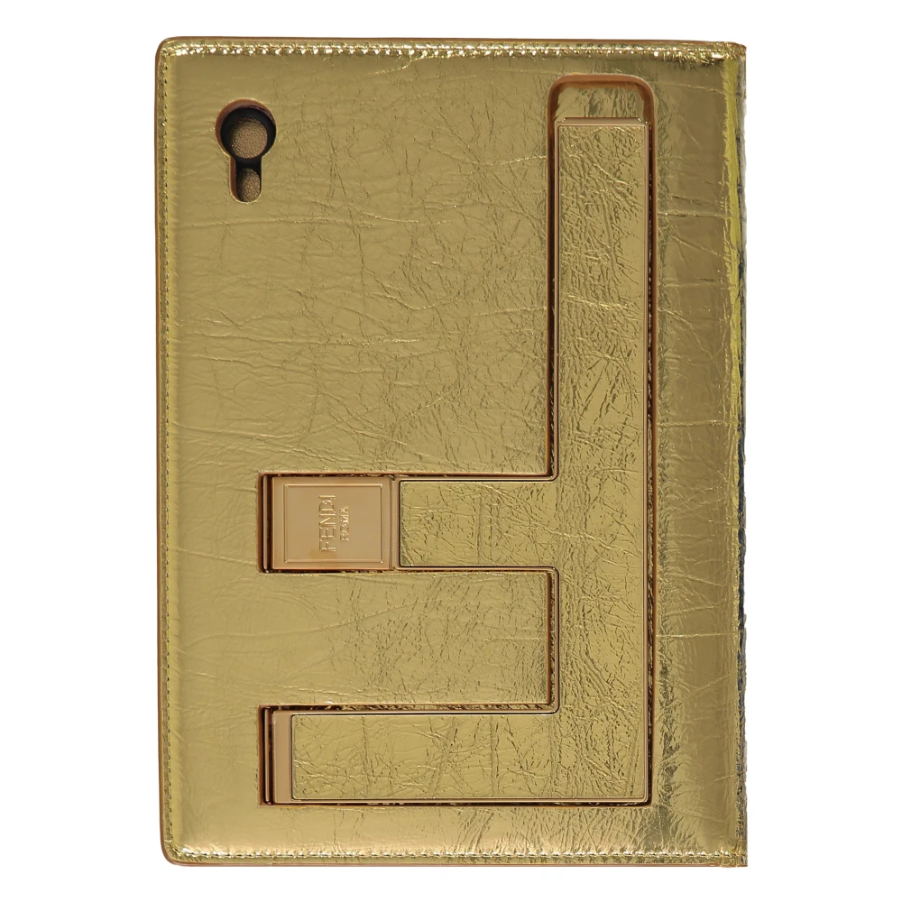Fendi Leren iPad Mini Hoes met Zakken Yellow Dames