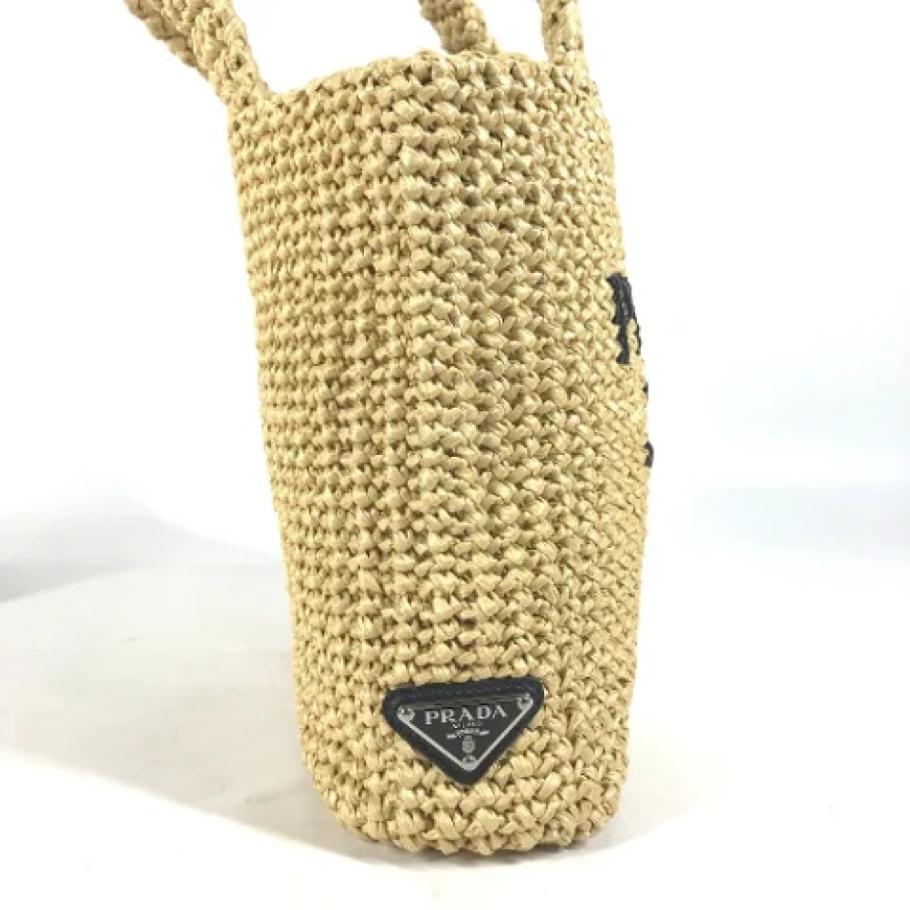 Prada Vintage Pre-owned Fabric prada-bags Beige Dames