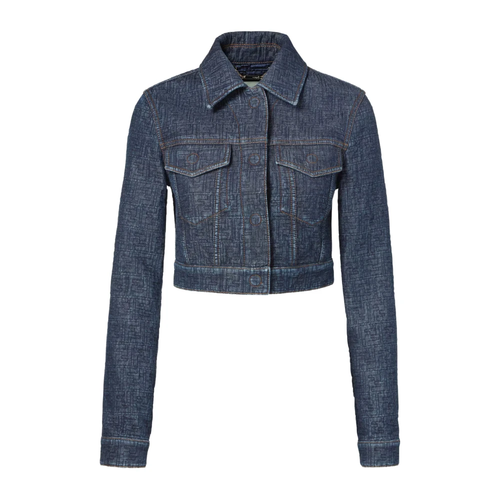 Fendi Women's Blue Denim Jackets, Xs, Denim Jacket