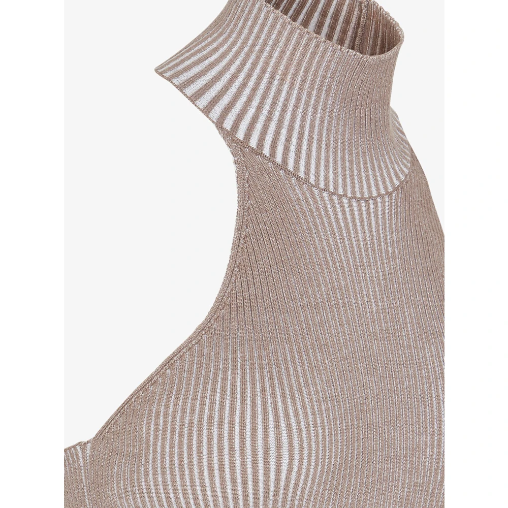Fendi Grijze Mouwloze Halter Top Gray Dames