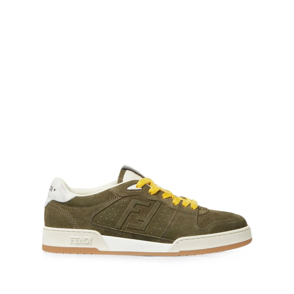 FENDI | Moss green suede Fendi Match low-top sneakers | male | 7 - Bild 3