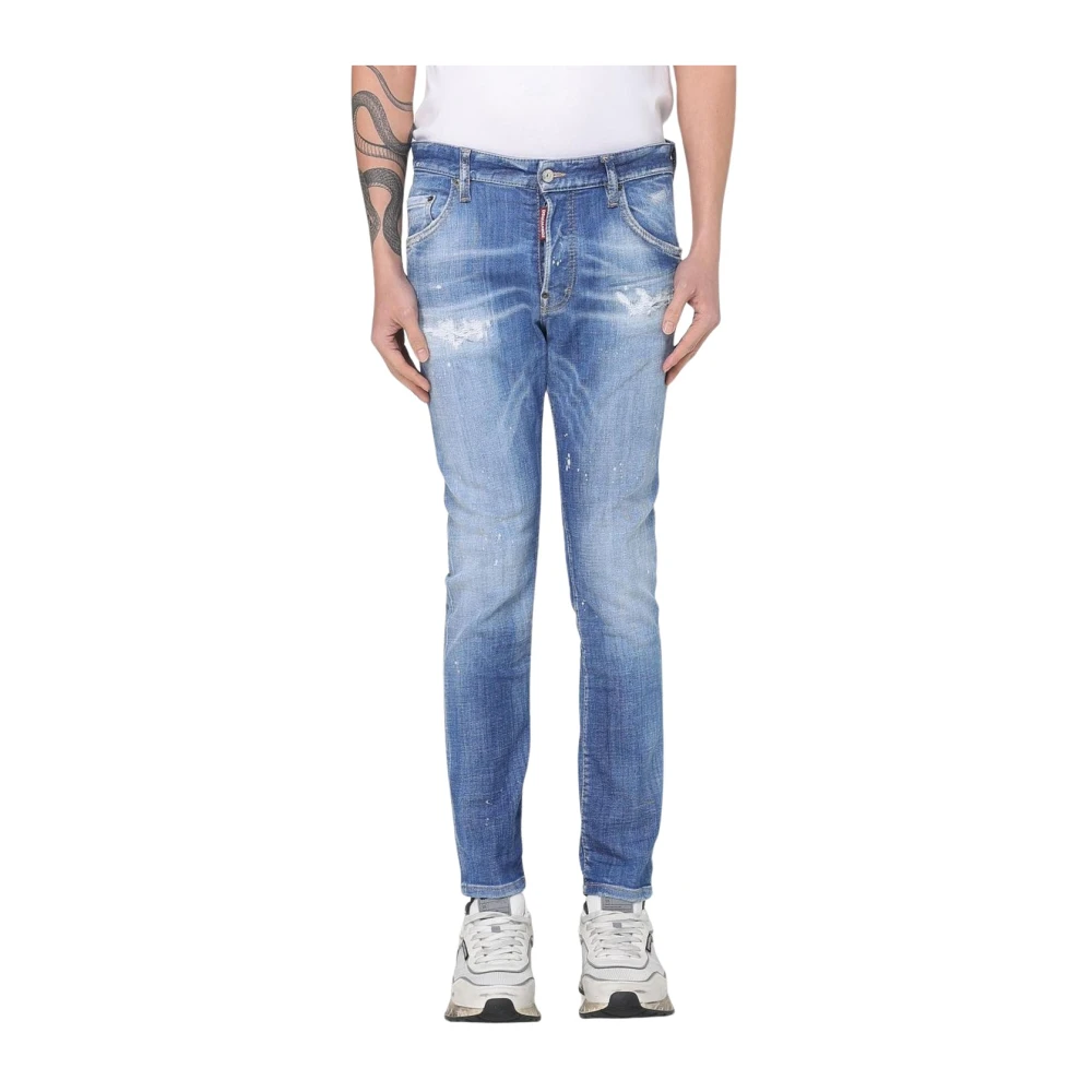 Dsquared2 Men's Blue Cool Distressed Skater Jeans