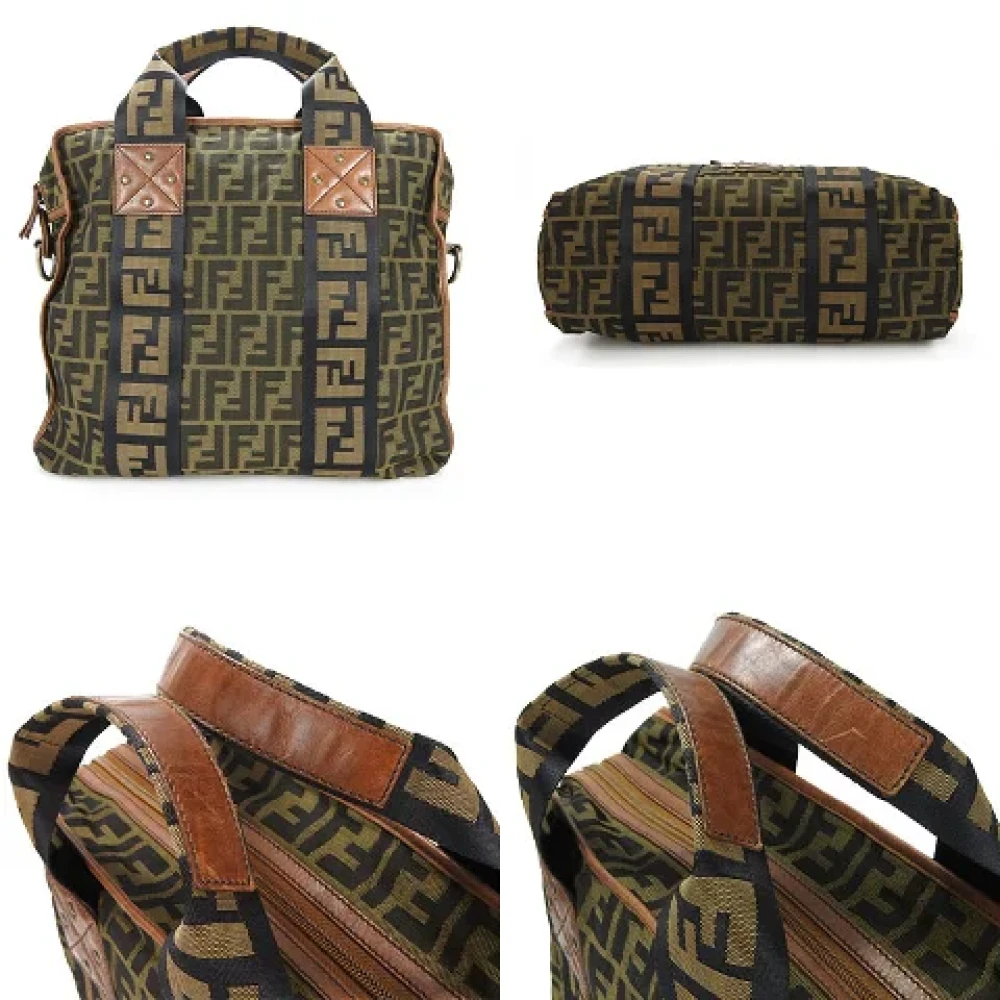 Fendi Vintage Pre-owned Canvas handbags Brown Dames