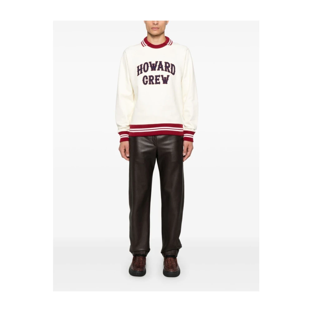 Wales Bonner Collegiale sweatshirt met polokraag White Heren