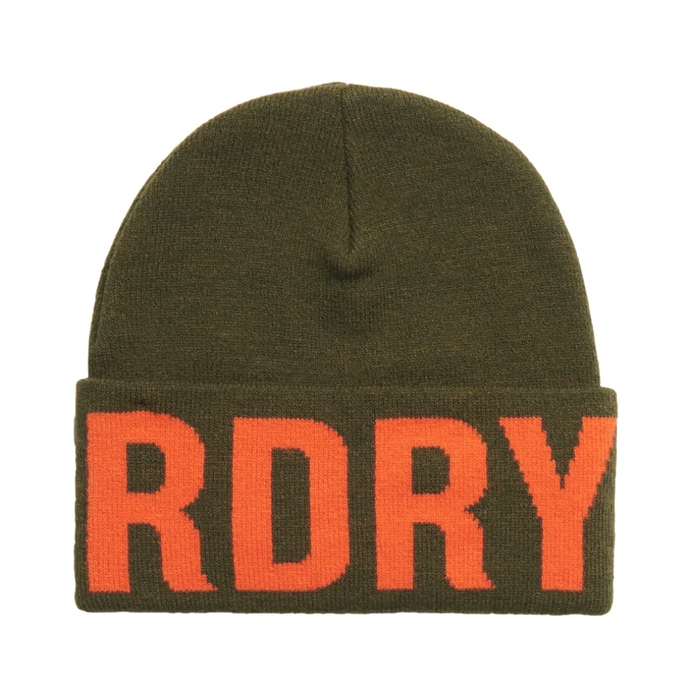 Superdry Women's Green Military Knitted Beanie Hat