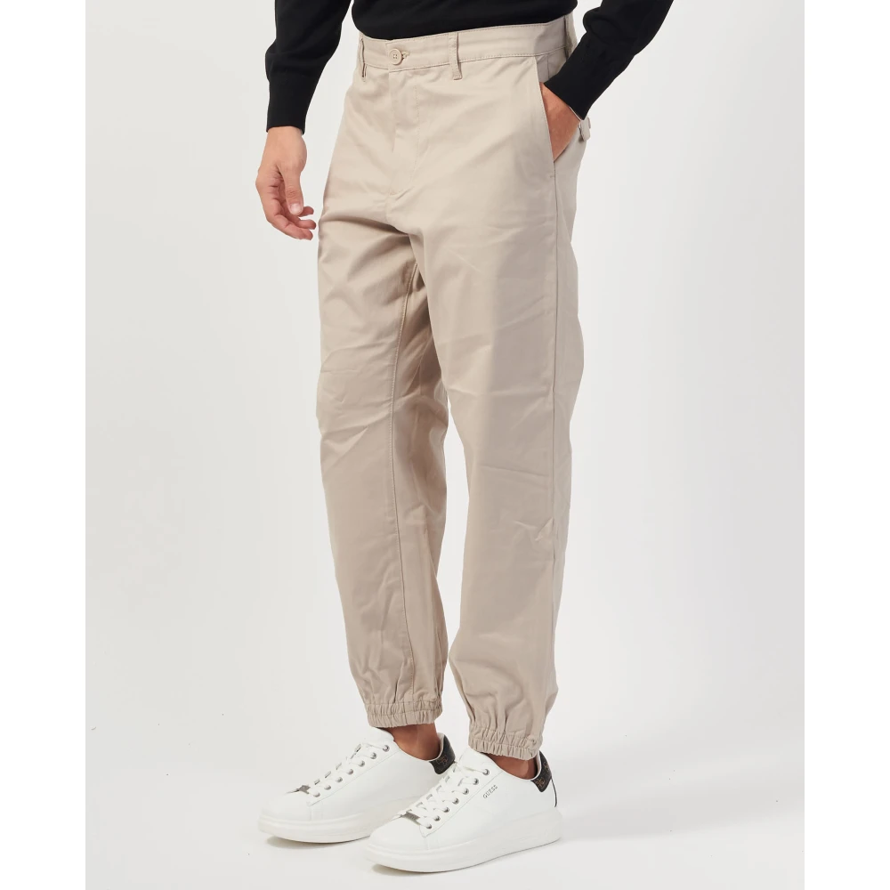 Armani Exchange Beige Joggers met Elastische Boord Beige Heren