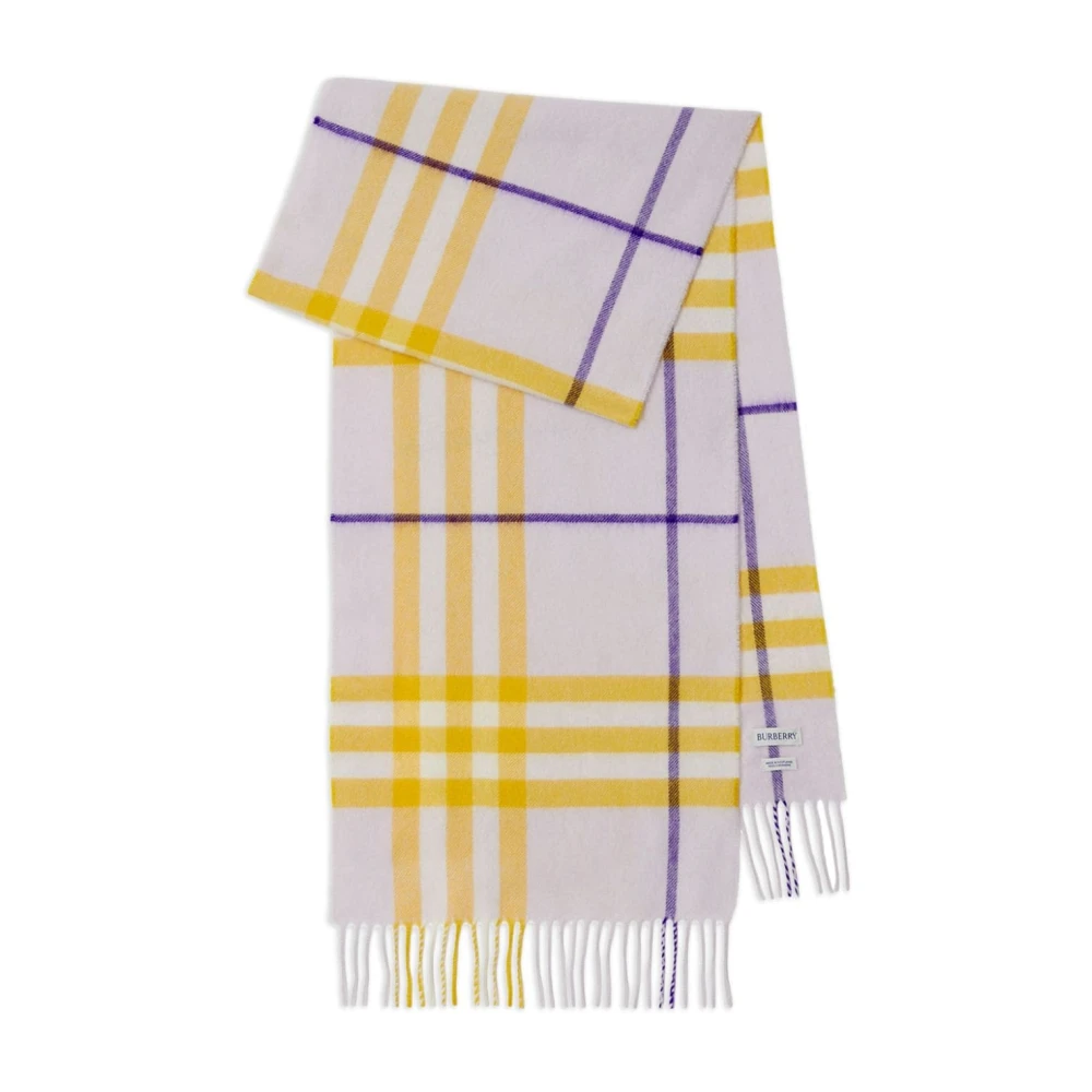 Burberry Women's Lilac Checked Cashmere Scarf