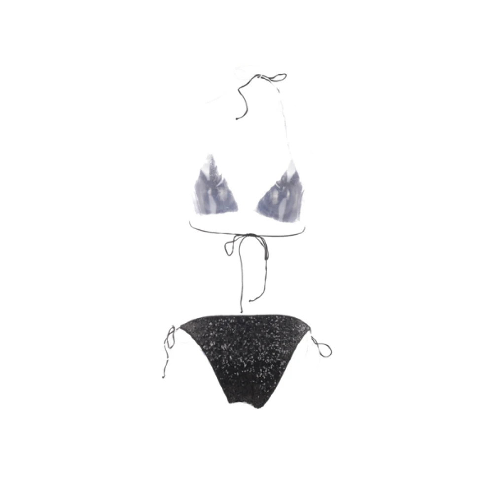 Oseree Pailletten Micro Bikini Zee Kleding Black Dames