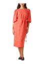 oranje-midi-jurk-met-3-4-mouwen