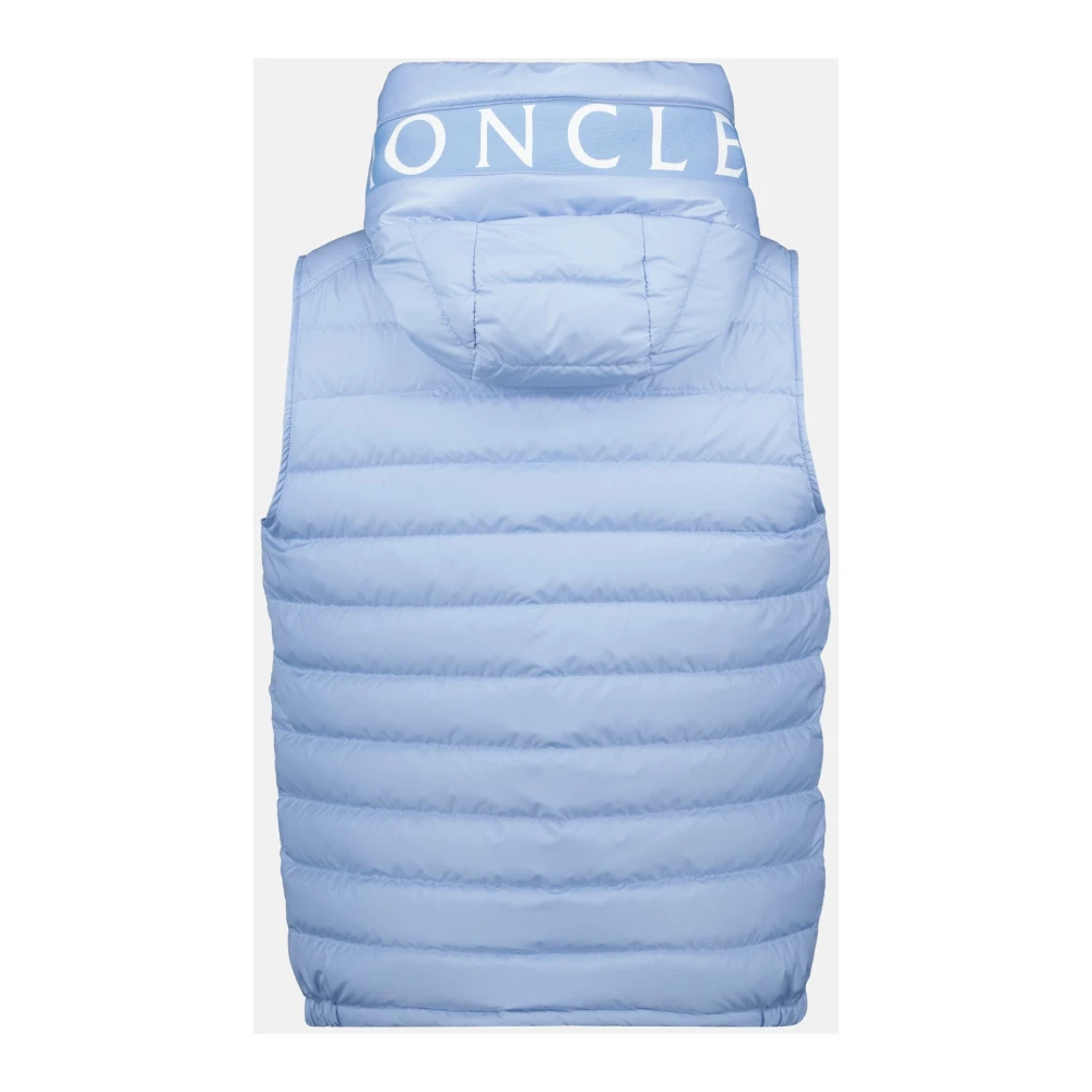 Moncler Blauwe mouwloze Bourget jas Blue Heren