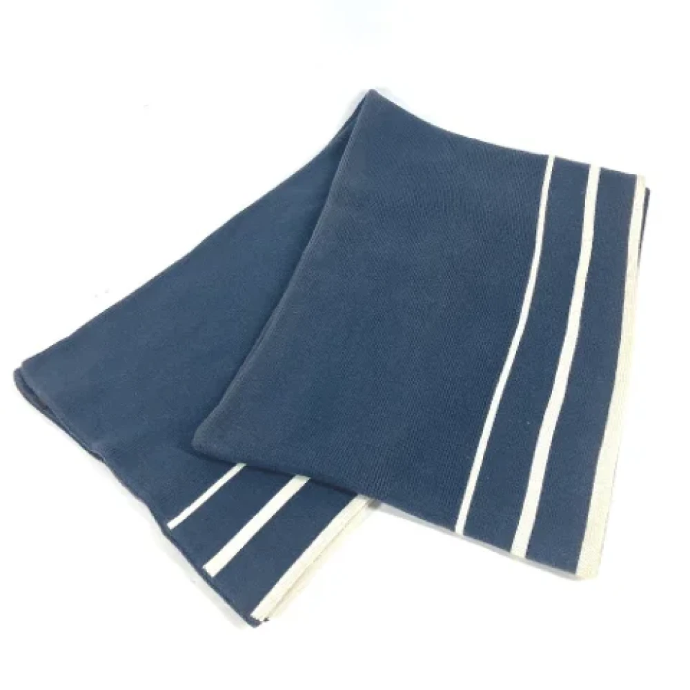 Louis Vuitton Vintage Pre-owned Cotton scarves Blue Dames