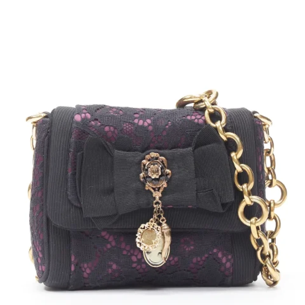 Dolce & Gabbana Pre-owned Silk shoulder-bags Black Dames