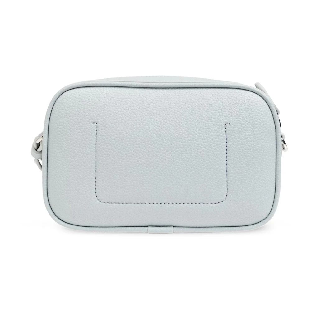 Emporio Armani Veganistisch leer gehamerd textuur schoudertas Blue Dames