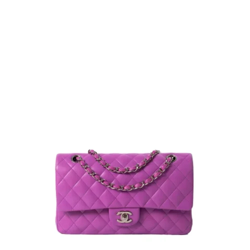 Chanel Vintage Pre-owned Leather chanel-bags Purple Dames