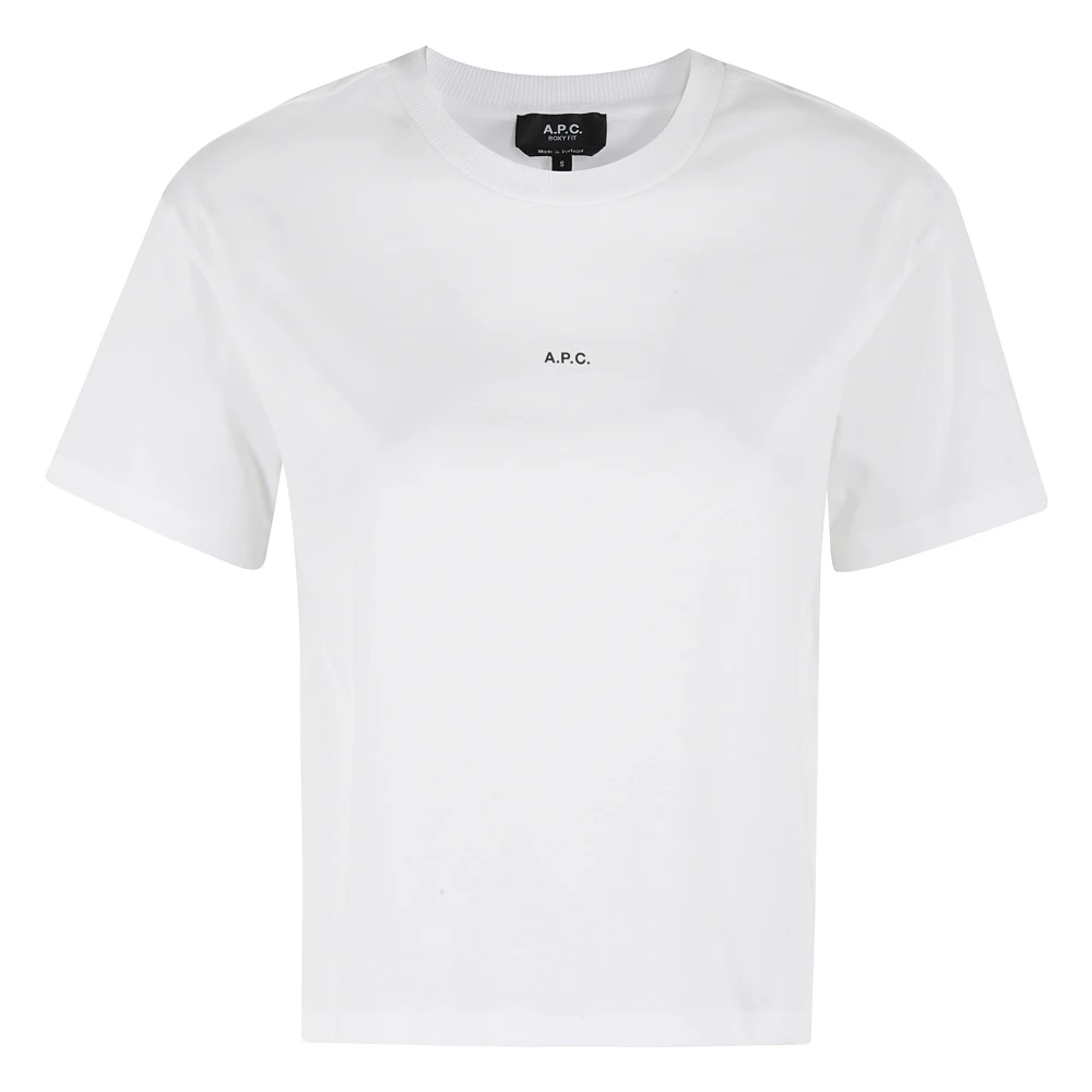 A.p.c. Boxy Micro Logo T-Shirt White Dames