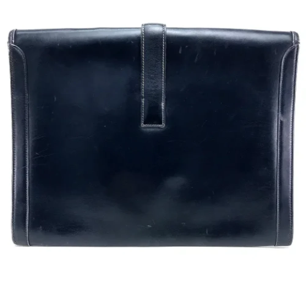Hermès Vintage Pre-owned Canvas clutches Blue Dames