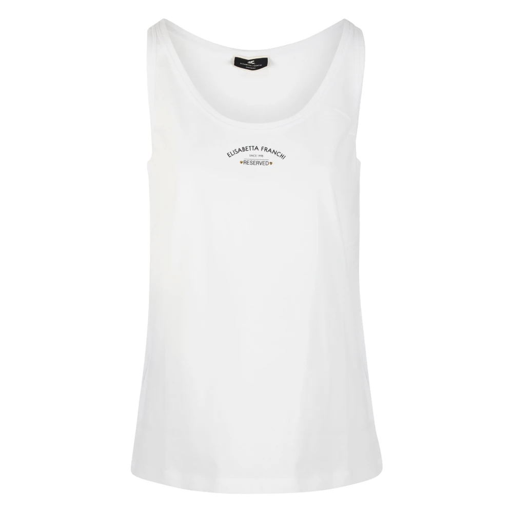 Elisabetta Franchi Stijlvolle Shirts & Tops Collectie White Dames