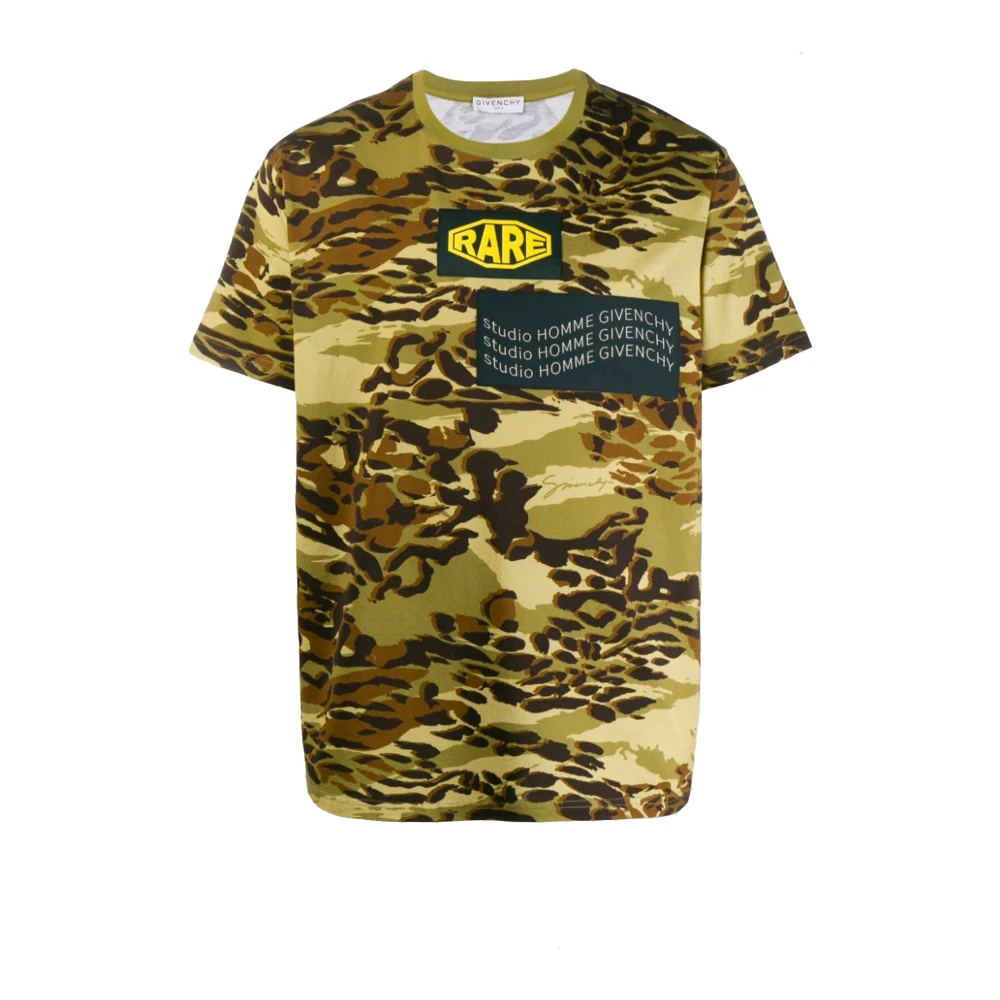Stilig Camouflage Print T-Skjorte for Menn