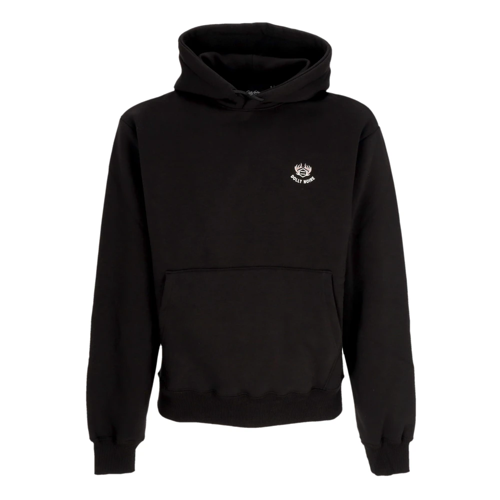 Dolly Noire Zwarte Comic Hoodie met Voorzak Black Heren