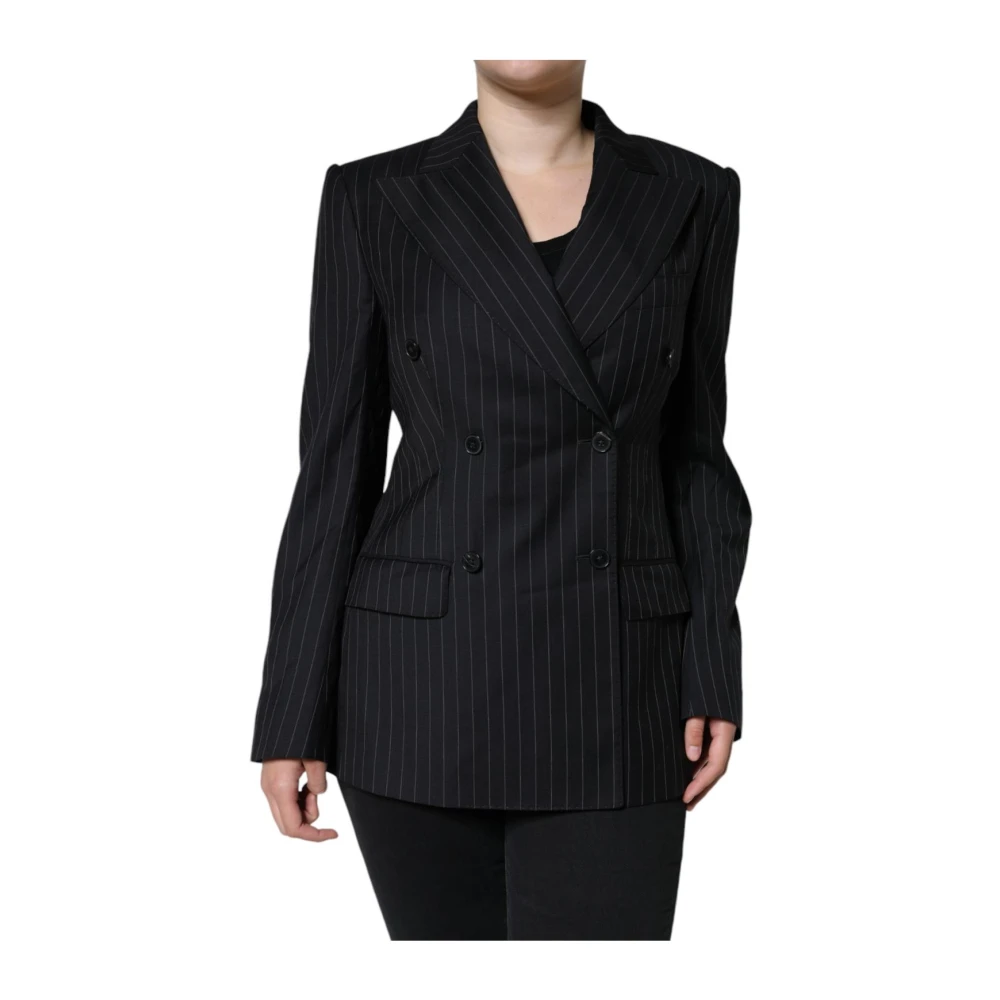 Dolce & Gabbana Damen Schwarz Jacken, K, Mgröße: